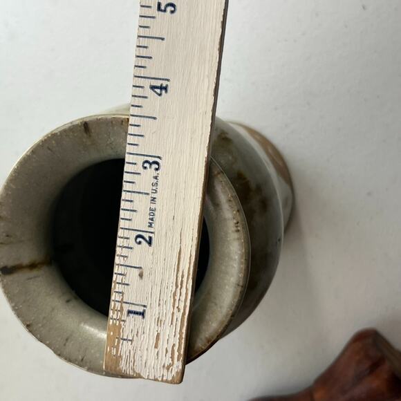 Studio Art Pottery Stoneware Tall Vase Glaze Brown Drips Signed By Carol R. - Picture 10 of 16